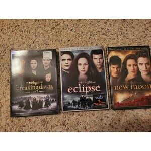 Set Of 3 The Twilight Saga Movies (Special Editions) DVD's